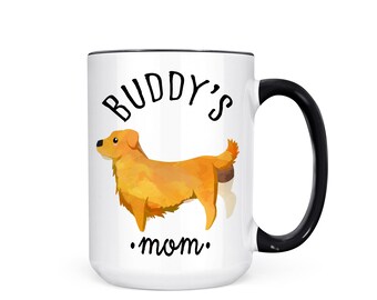 Personalized Golden Retriever Dog Mom Mug, Custom Photo Coffee Cup