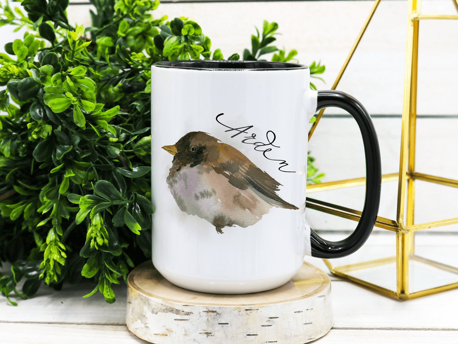 PERSONALIZED Name Sparrow Bird Coffee Mug Custom Bird Mug Etsy