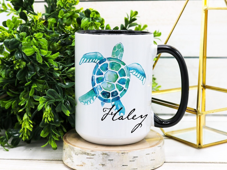 PERSONALIZED Turtle Mug Turtle Lover Gifts for Him Gifts Etsy