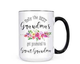 Mug arrière-grand-mère personnalisé, promu arrière-grand-mère, cadeau de faire-part de grossesse, cadeau arrière-grand-mère, tasse arrière-grand-mère personnalisée