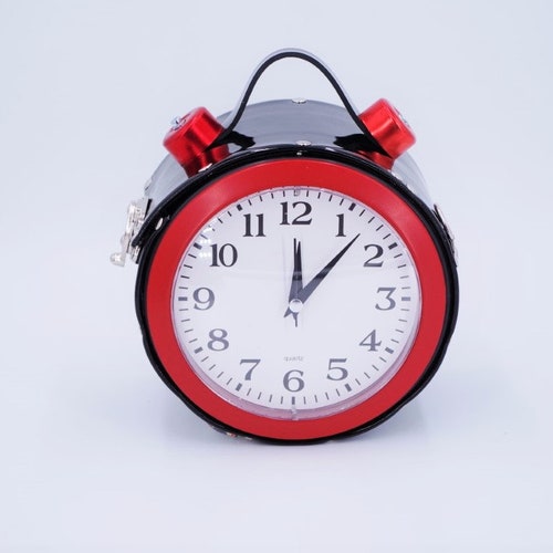 Clock Bag Red Etsy
