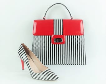 Shoe-Handbag-Set Zebra 2