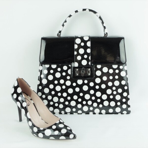 Schuhe-Taschen Set Polka dotted 1