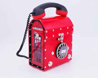 Bolsa para teléfono rojo fuego