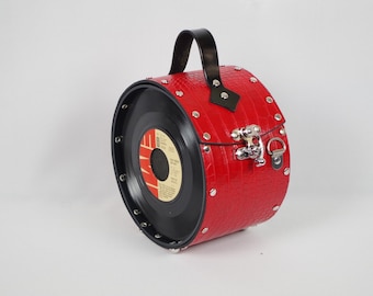 Borsa singola coccodrillo rosso
