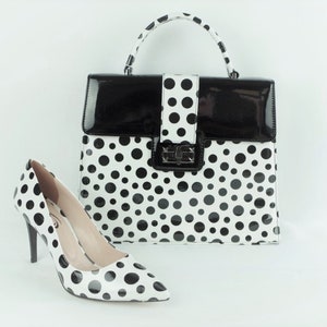 Shoe-Handbag-Set Polka-dotted 3