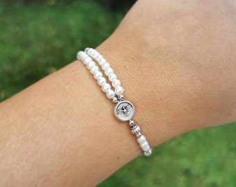 Holy Spirit Confirmation rosary bracelet | Catholic mom/girl gift | custom size and center medal | AndavyGifts Catholic gifts