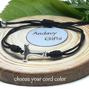 Franziskaner Tau Kreuz Armband, St Franziskus von Assisi, Makramee Schnur Schmuck