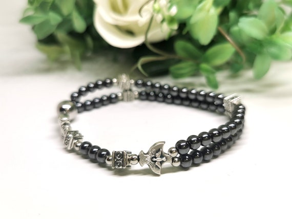 Holy Spirit Rosary Bracelet Gift for Men or Women With Hematite