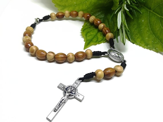 Handmade Saint Benedict Car Rosary 