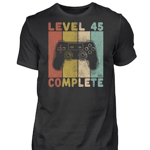 Geburtstagsshirt Männer 45. Geburtstag Mann 45 Jahre Vintage Gamer T-Shirt Geschenk