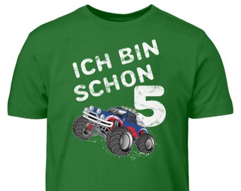 Monster Truck Geburtstagsshirt Kinder 5. Geburtstag Junge 5 Jahre T-Shirt Geschenk