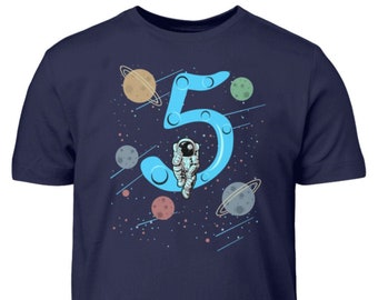 Astronaut Geburtstagsshirt Kinder 5. Geburtstag Jungen 5 Jahre T-Shirt Geschenk