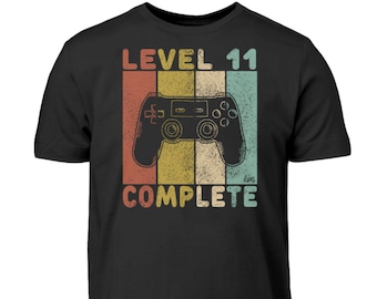 Geburtstagsshirt Jungen 11. Geburtstag Junge 11 Jahre Vintage Gamer T-Shirt Geschenk