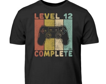 Geburtstagsshirt Kinder 12. Geburtstag Junge 12 Jahre Vintage Gamer T-Shirt Geschenk