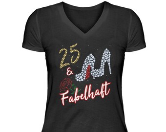 Frauen Geburtstagsshirt 25. Geburtstag Frau 25 Jahre Geburtstag T-Shirt Geschenk