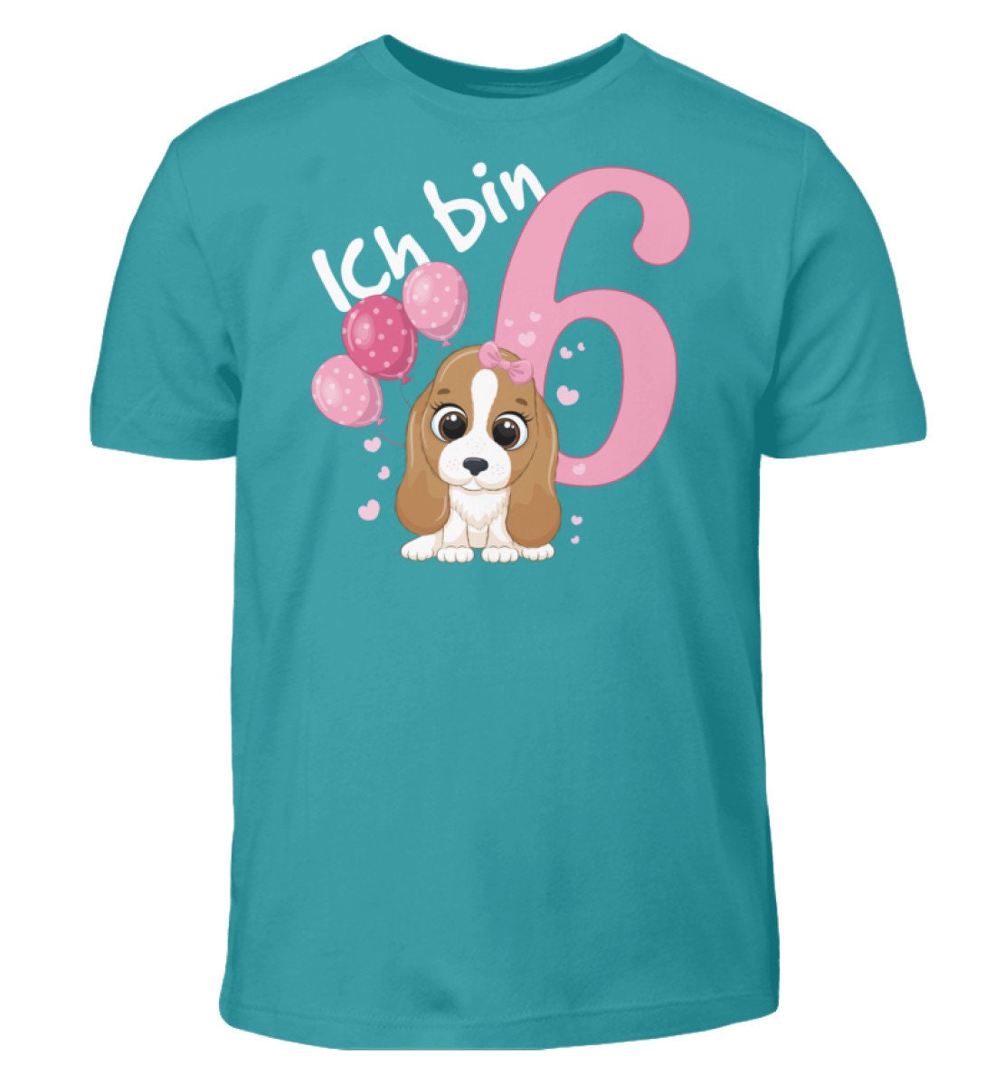 Dog Birthday Shirt Kids 6th Birthday Girl 6 Years Tshirt Gift Etsy