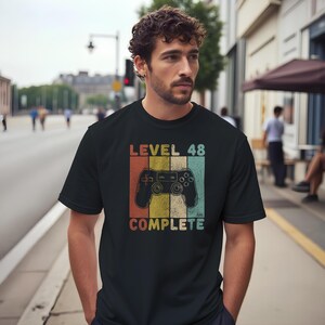 Birthday shirt for men, 48th birthday, vintage gamer t-shirt, gift