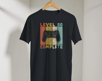 Birthday shirt for men, 50th birthday, vintage gamer t-shirt, gift