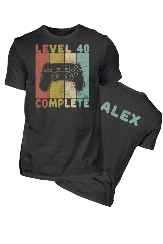 Geburtstagsshirt Männer 40. Geburtstag Mann 40 Jahre Vintage Gamer T-Shirt Personalisiert
