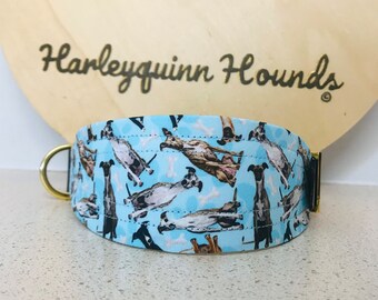 Whippet Scatter Martingale Dog Collar