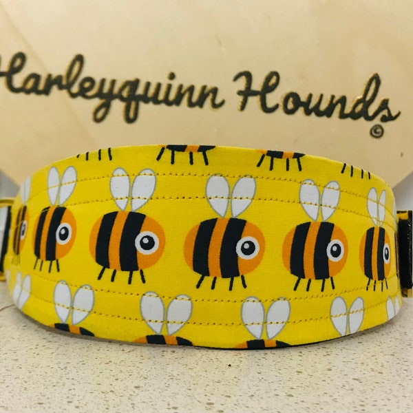 Bumblebee whippet or greyhound martingale collar