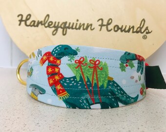 Christmas Dinosaur Martingale Collar