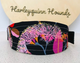 Floral Lilli Pilli Black & Pink Martingale Collar