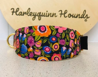 Sunshine Flowers Floral Martingale Dog Collar