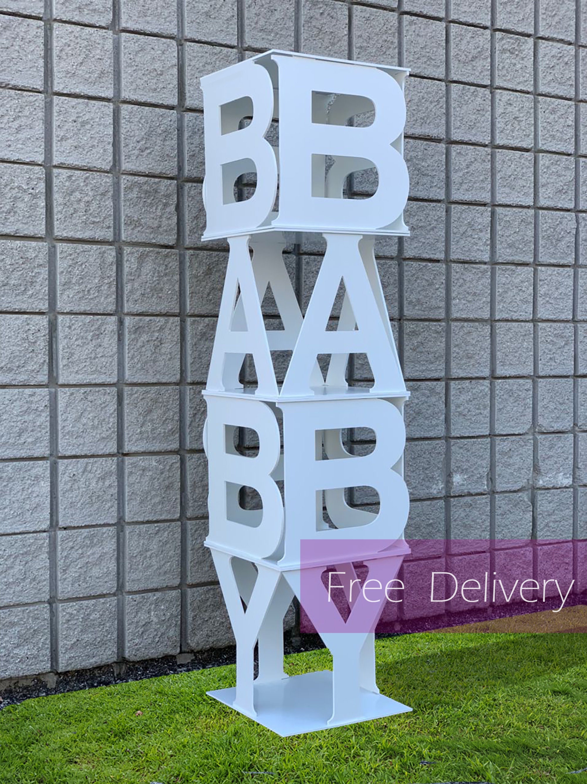 3D Large Block Letters Baby Letters Table Letters Birthday Etsy