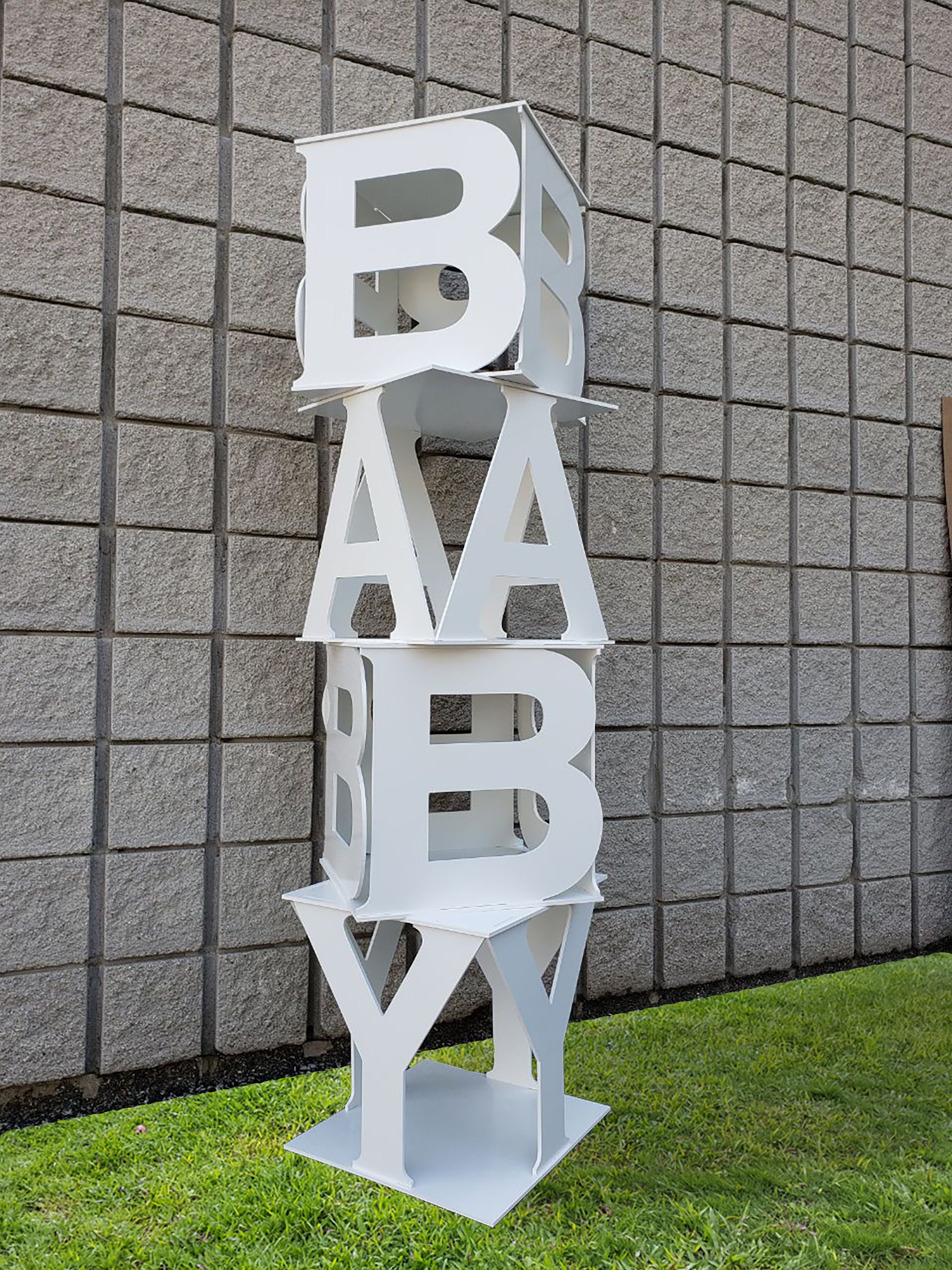 3D Large Block Letters Baby Letters Table Letters Birthday Etsy