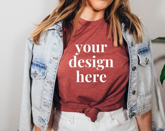 Hoodie Mockup Bella Canvas 7502 Cropped Hoodie Mock Up Etsy