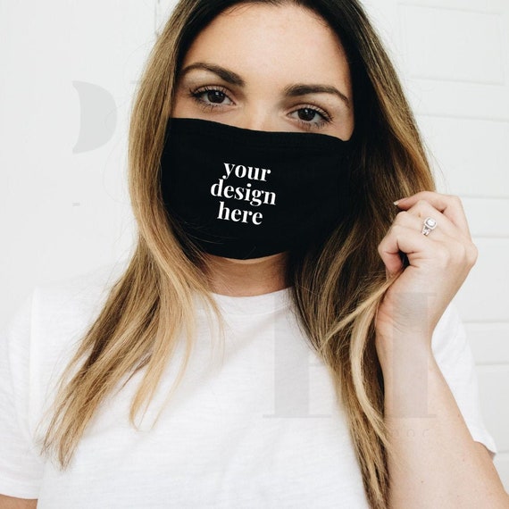 Download Face Mask Mockup Mockups Black Face Mask Mockup Etsy
