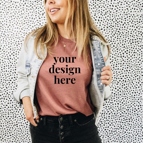 Heather Tan Bella Canvas 3001 Mockup Digital Mockup | Etsy