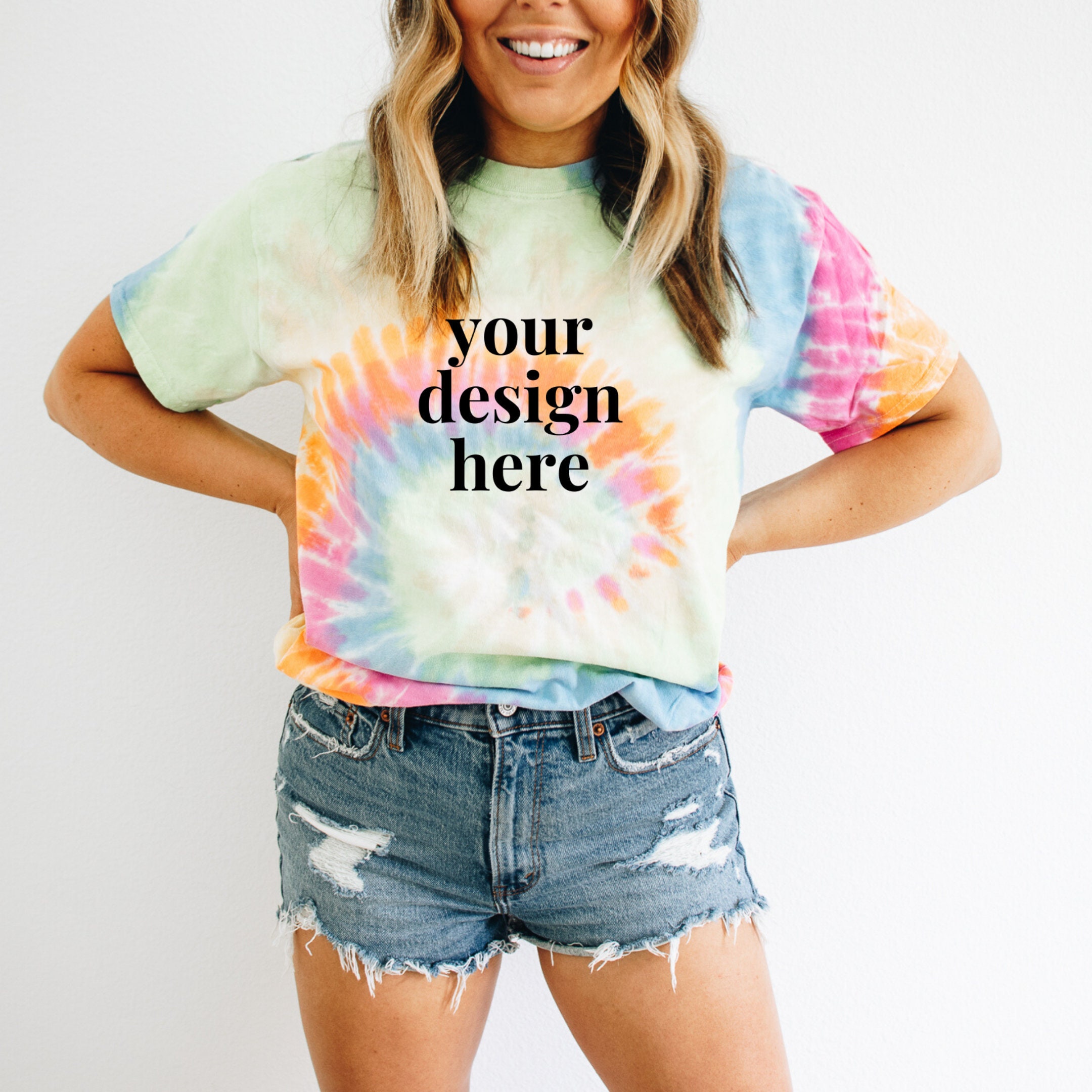 Download Tshirt Mockup Tie Dye Mockup Colortone 1000 Eternity Etsy