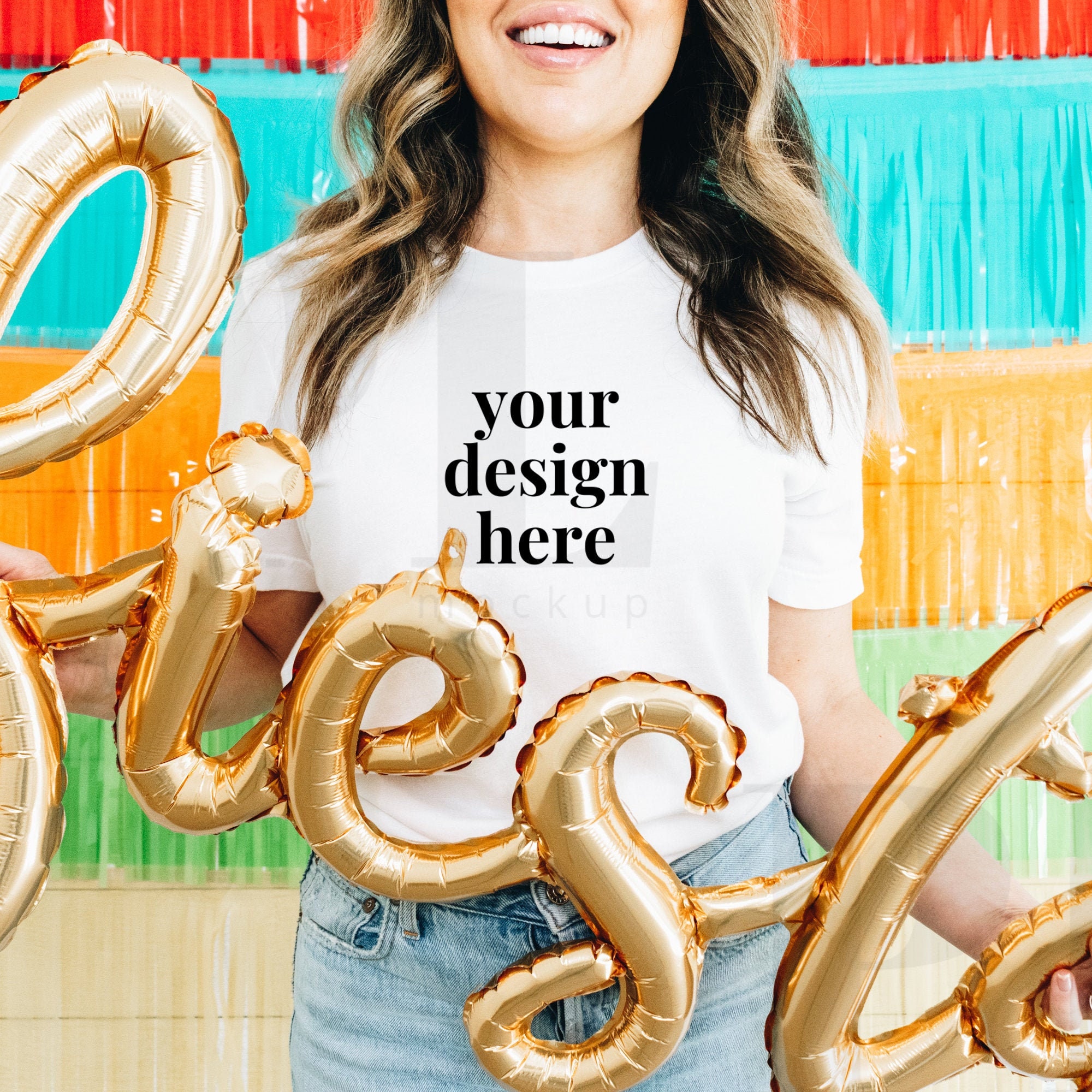 Bella Canvas 3001 Mockup White Shirt Mockup Model Mockup