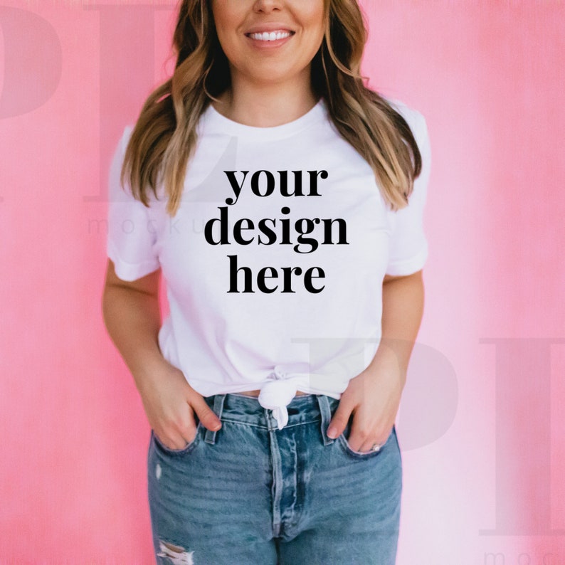 Model Mockup Bella Canvas 3001 Mockup White Mock up Etsy