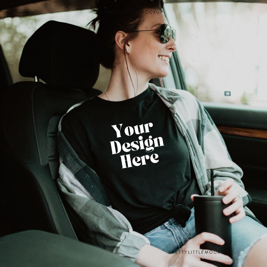 Black Bella Canvas 3001 Tshirt Mockup, Black Bella Canvas Shirt, Tee ...