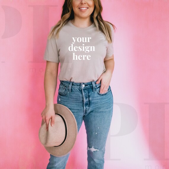 3001 Mockup Heather Tan Bella Canvas Mockup | Etsy