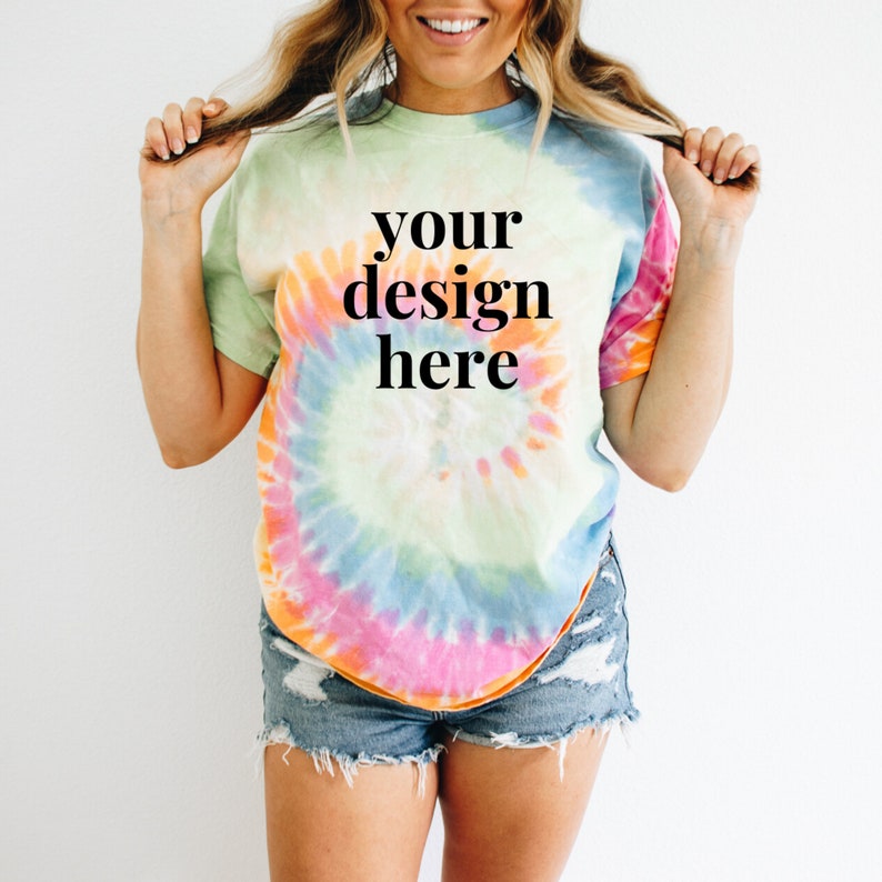 Download Shirt Mockup Tie Dye Mockup Colortone 1000 Eternity | Etsy
