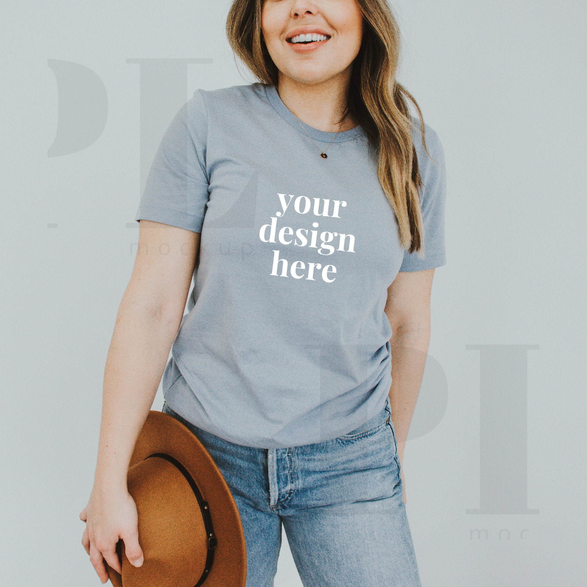 Download Shirt Mockup Bella Canvas Mockup T-Shirt Mockup Light Blue | Etsy