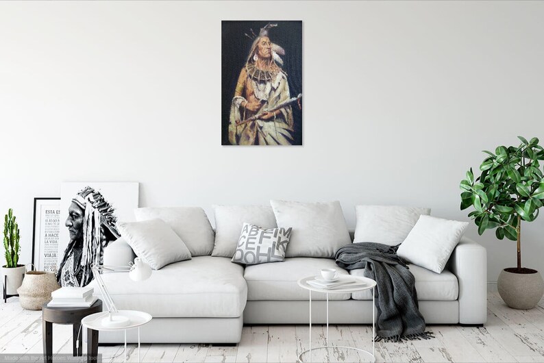 Greeter Wall The Greeter| Wall Art, Portrait Wall Art, Print, Old West, Native ...