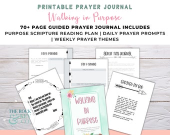 Purpose Journal | Christian Journal | Printable Scripture Journal