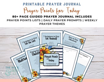 Prayer Journal | Christian Journal | Printable Scripture Journal