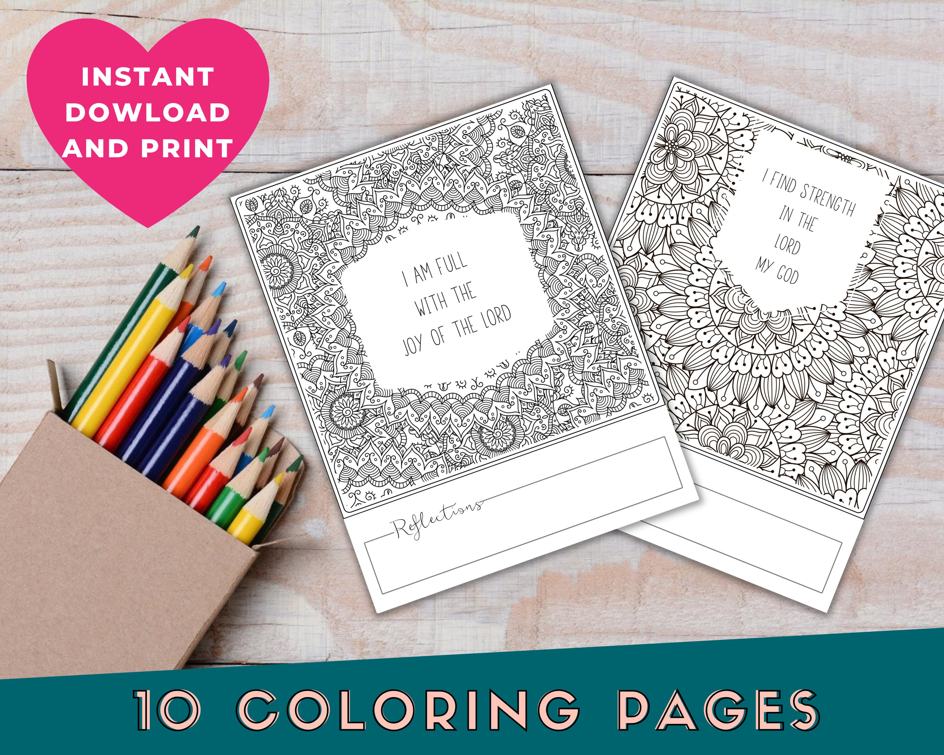 Printable Coloring Pages, Adult Coloring, Christian Affirmation ...