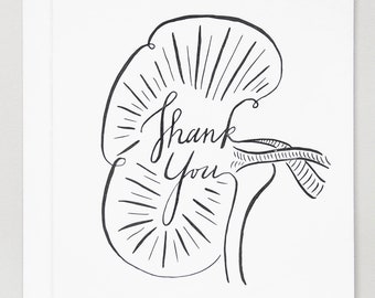 Kidney Organ Thank-You Card