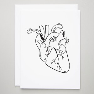 Tarjeta de corazón en blanco
