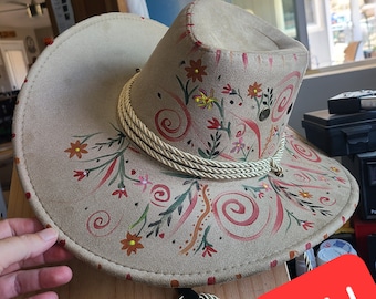 Cowboy hat with Garden Flowers