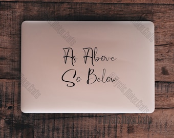 As Above So Below Decal- Permanent Vinyl Decal