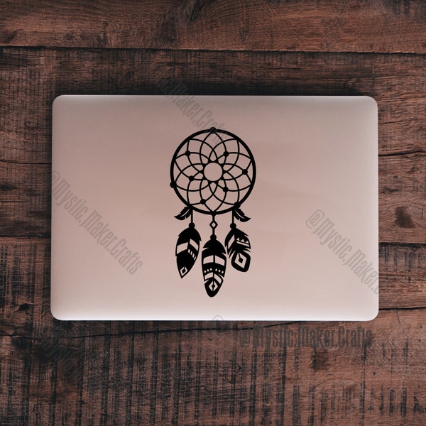 Asymmetrical Dream Catcher Decal- Feather Dream Catcher- Permanent Vinyl Decal